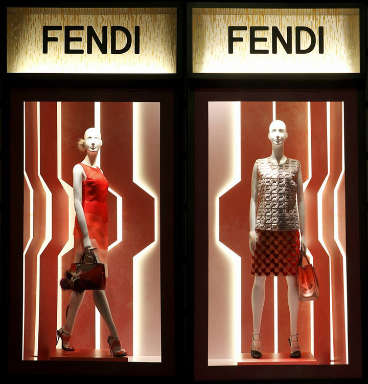 Fendi專賣店的櫥窗設計