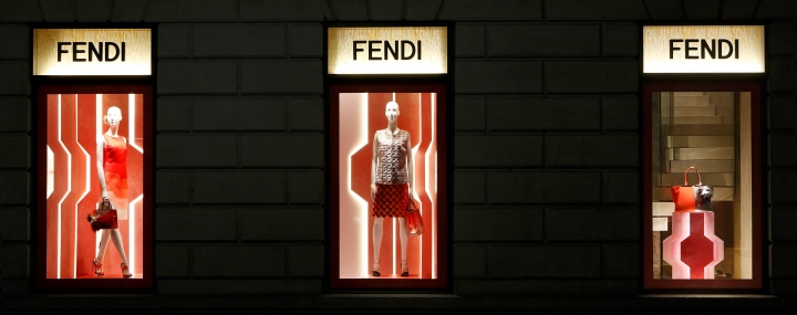 Fendi專賣店的櫥窗設計